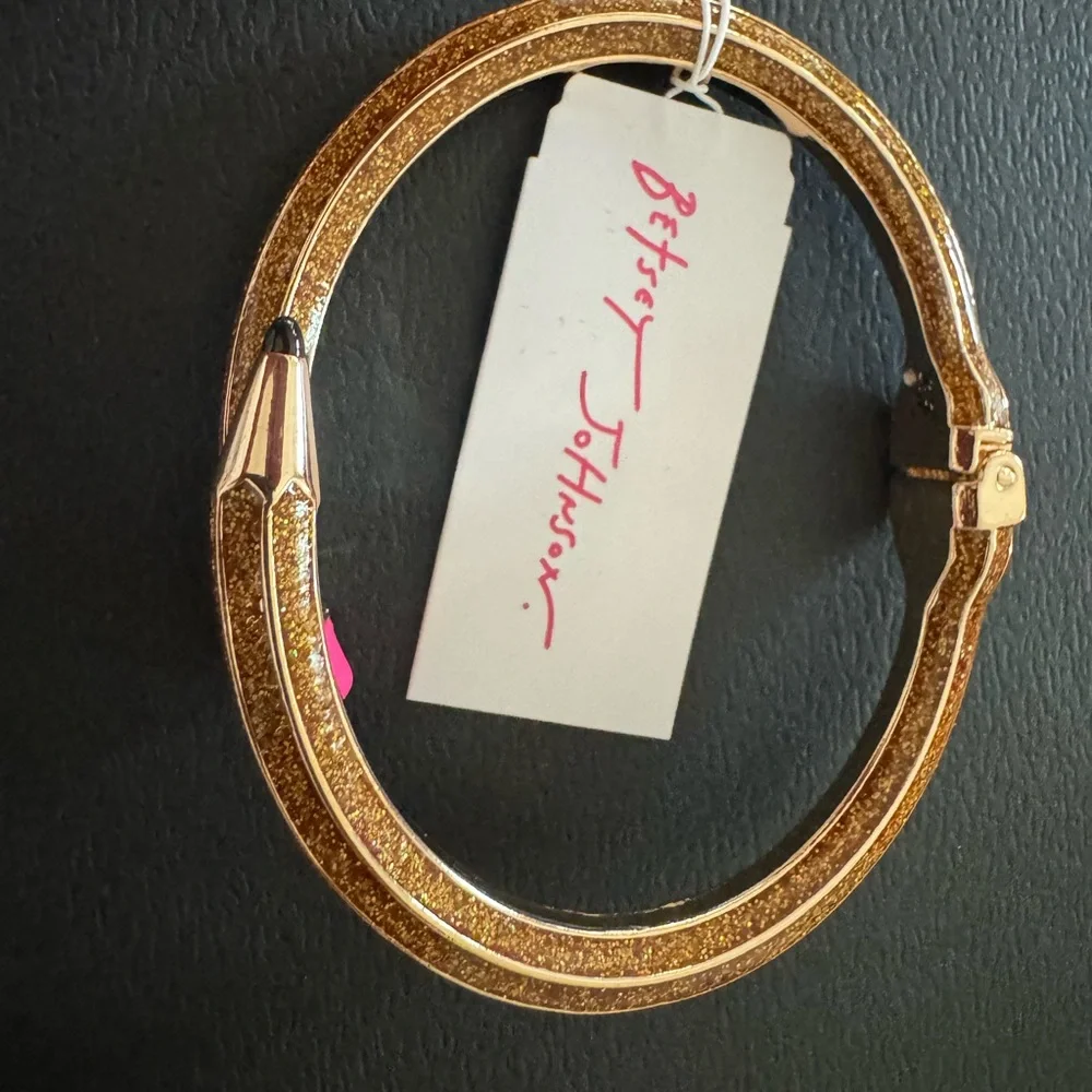 Betsey Johnson Glittering Gold Snake Bangle - Picture 2 of 2